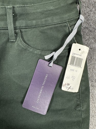 NEW NWT NYDJ Women’s Sz 10 Lift Tuck Technology Forrest Green Straight Leg Pants - Picture 4 of 17