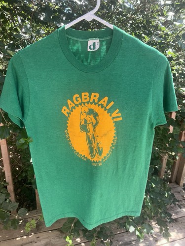 Camiseta RAGBRAI VI 1978 verde puntada única talla mediana hecha en EE. UU. - Imagen 4 de 6