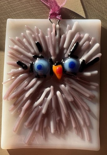 Multicolor verschmolzenes Glas Rechteck Ornament/Sonnenfänger süß lila rosa  - Bild 8 von 20