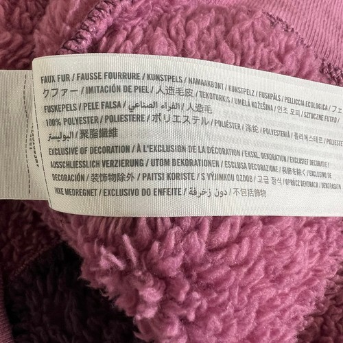 Abercrombie and Fitch Sherpa Fleece Long Sleeve Purple Sweatshirt Size Small - Picture 7 of 7