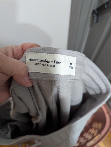 Abercrombie & Fitch Felpa Uomo Grigio Morbido A&F Essentials Pile Joggers - Foto 5 di 5