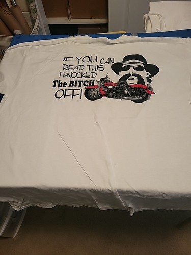If You Can Read This I Knocked The Bitch Off ERF weiß Hanes XL Biker T-Shirt - Bild 3 von 6