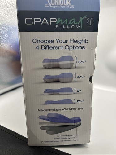 Contour Products CPAP Max 2.0 Adjustable White Pillow NEW IN BOX - Picture 5 of 5