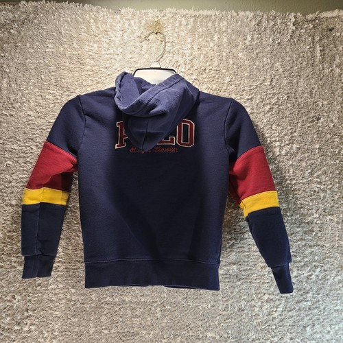 Polo Ralph Lauren Boy's Full Zip Hoodie Sweater Size 6 Color Navy Cotton - Picture 2 of 11