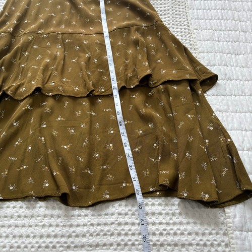 NWT Madewell Green Floral Tiered Midi Skirt Large New - Picture 6 of 7