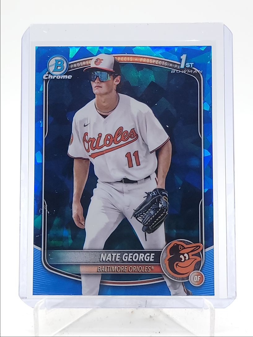 NATE GEORGE 2025 BOWMAN CHROME 1ST SAPPHIRE REFRACTOR ORIOLES F Q4060