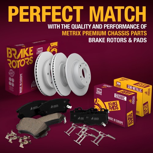 Front Semi-Metallic Disc Brake Pad Set & Rotors Fits Buick Lucerne Chevy Impala - Picture 5 of 9