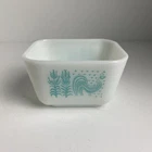 Pyrex Amish Butterprint 501B Refrigerator Dish 1.5 Cup Turquoise USA *No Lid*