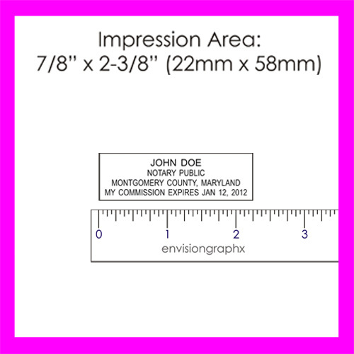 Custom Official NOTARY PUBLIC MARYLAND Self Inking Rubber Stamp T4913 Black - Bild 2 von 6