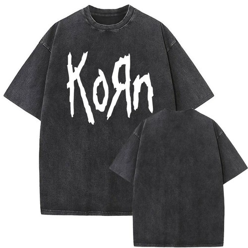 Washed Vintage Rock Band Korn Falling Away from Me Tshirt Skelett Print T-Shirt - Bild 19 von 55