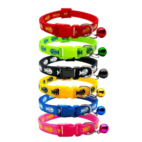 Adjustable Kitten Cat Collar With Bell - 19 - 32cm - Free Postage - Bild 5 von 12