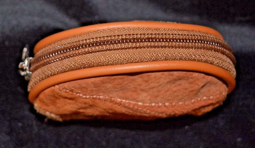 Cartera de monedas de cuero gamuza acolchada de colección nuevo sin etiquetas - Imagen 4 de 6