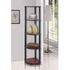 Home Decor 5 Tier Corner Rack Display Wall Shelves Storage Dark Home Decor 5 Tier Corner Rack Display Wall Shelves Storage Dark Cherry Black