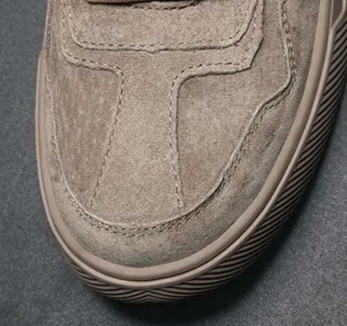 Zapatos informales de gamuza con líneas de piel para hombre Tenis Botas para nieve al tobillo Deportes cálidos al aire libre  - Imagen 2 de 11