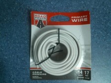Road Power Primary Wire, 14 Gauge, 17 ft., PVC Coated, White, FREE SHIPPING 