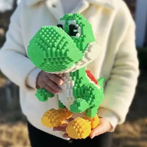 Super Mario Serie Yaoxi Dinosaurio Pequeñas Partículas Ladrillos Niños Montados - Imagen 6 de 17