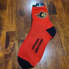 2-PACK NHL Ottawa Senators Quarter Socks Size Large Mens 10-13  Red And Black