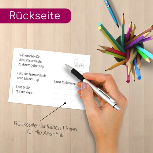 Blanko Postkarten zum Selbstgestalten I DIY I Beschreiben, bemalen und versenden - Bild 4 von 7