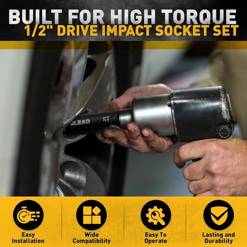 1/2" Drive Deep Impact Socket Set: 30-Piece Standard SAE (3/8 to 1 Inch) - Bild 3 von 9