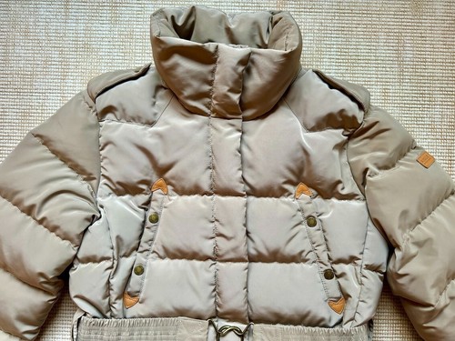 Aigle gesteppte Winterjacke lang in Beige dick gefüttert für Damen Gr.L - Bild 2 von 3