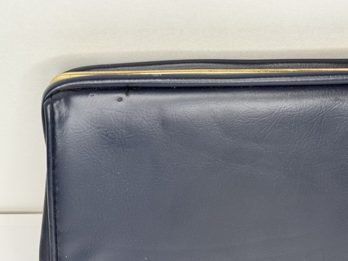 Cartera clutch vintage de mediados de siglo azul oscuro con monederos de cambio adjuntos, ¡única! - Imagen 6 de 12