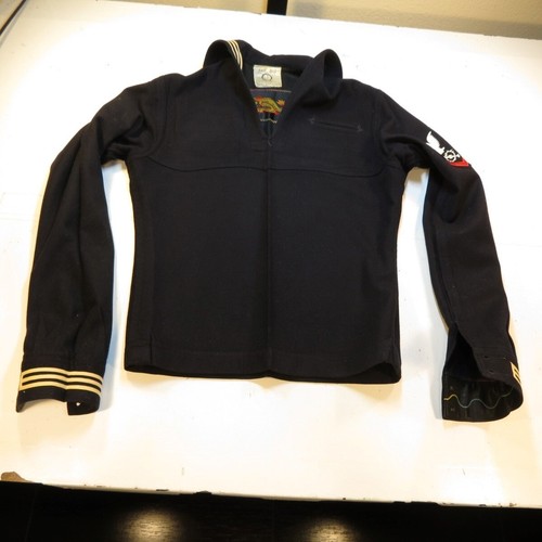 CAMICIA UNIFORME LANA MARINAIO VINTAGE DRAGO RICAMO WW2 CRACKER JACK S - Foto 6 di 9