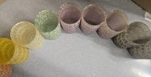MCM Vintage Spaghetti String Multicolor - Set of 10- 3.5" Tumblers Color Craft - Picture 5 of 16