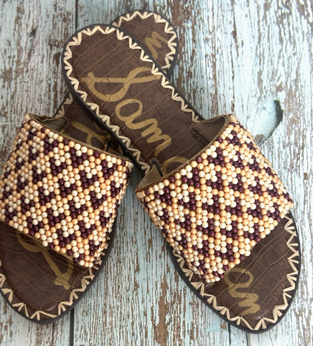 Sam Edelman Gunner Beaded Slides Size 6.5 M - Picture 10 of 24