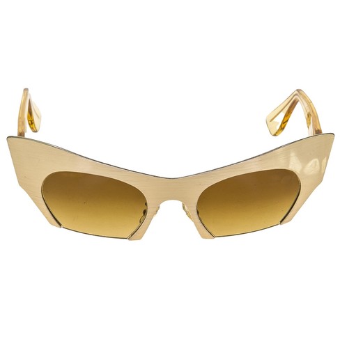 MIU MIU RASOIR 53O Metal Sunglasses Cat Eye Brushed Gold Fashion Rimless MU53OS - Picture 10 of 11