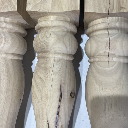 Farmhouse Dining Table Legs-Wood Turned Legs Hardwood 4 5/8” X 4 5/8” X 28” L - Picture 6 of 10