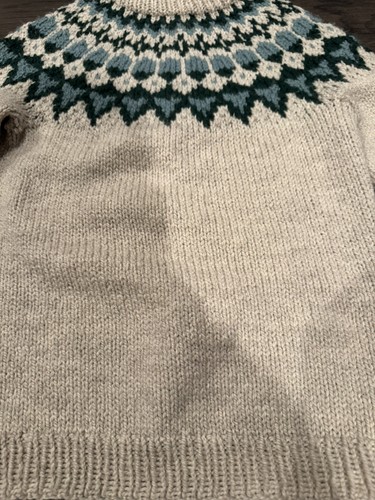 Boys handmade grey sweater size large warm - Picture 4 of 4