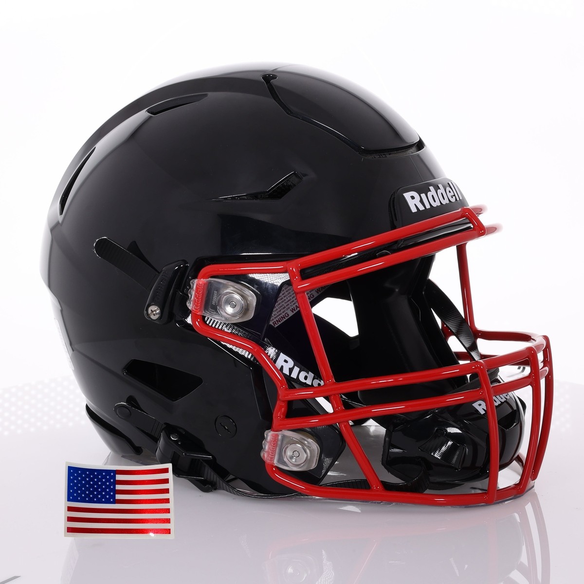 Riddell SpeedFlex ADULT - Scarlet SF-2BD Facemask + US Flag