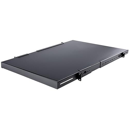 StarTech.com 1U 4-Post Adjustable Server Rack Mount Shelf - 330lbs150 kg - 19... - Picture 1 of 6