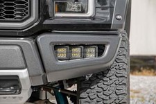 for Ford Triple LED Fog Light Kit Black Series 17-19 F-150 Raptor -Rough Country