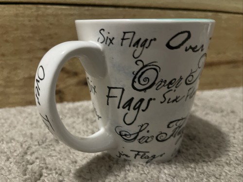 Six Flags Over Texas Ceramic Coffee Mug Cup Roller Coaster 6 Flags Theme Park - Picture 4 of 7
