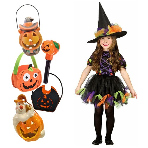 Guirca Costume Strega Bambina Gonna Tulle Cappello Incluso con omaggio  Halloween | eBay