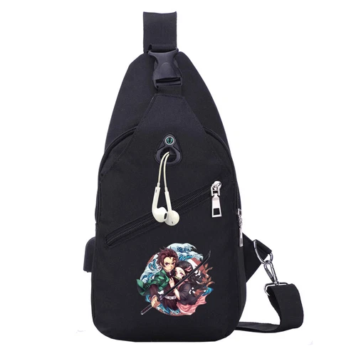Demon Slayer: Kimetsu no Yaiba Anime Sports Backpack One Shoulder Crossbody Bag - Imagen 4 de 7