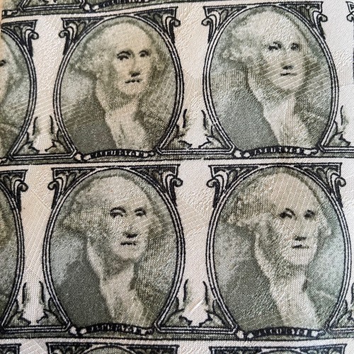 Addiction George Washington Dollar Bill Money Men's Tie. 59L x 4W - Picture 5 of 8