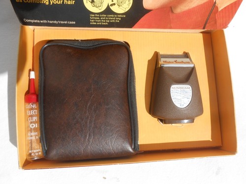 Vintage 1975 Sunbeam 77-19 Mister Touch-Up Cutter Comb Travel Case Box Complete - Picture 10 of 21