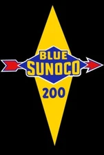 Blue SUNOCO 200 Octane Gasoline NEW Sign 40" Tall Diecut USA STEEL XXL Size