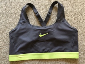 neon yellow nike sports bra