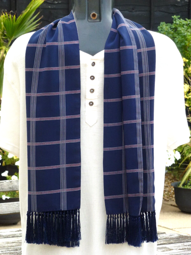 Vintage Tootal Check Scarf Cravat Dapper Neckwear Scooter Mod Indie Goodwood - Picture 6 of 12
