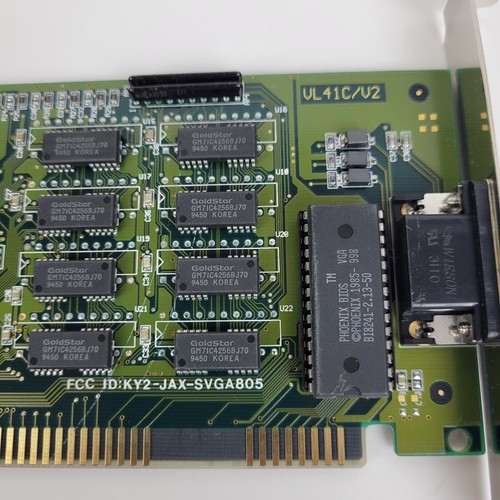 VGA Graphics Card Jaton JAX 8241 S3 805 VL-Bus 1MB DRAM VL41C/V2 KY2-JAX-SVGA805 - Picture 7 of 14