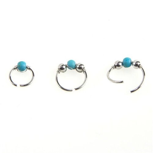 Nose Ring Nose Lip Hoop With Ball Cartilage Tragus Ear Piercing - Picture 6 of 14
