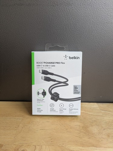 NEW Belkin BoostCharge Pro Flex USB-C to USB-C Cable  - Picture 1 of 5