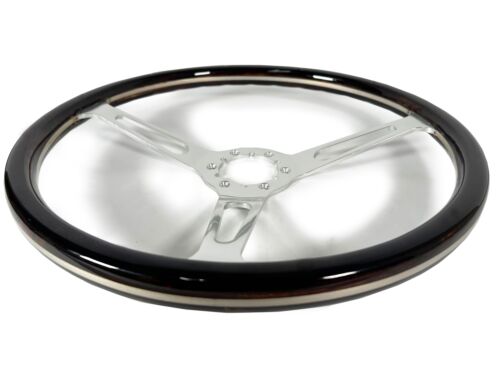 1965-67 Ford Mustang 6-Bolt Espresso Wood Shelby Steering Wheel Kit, AC Cobra - Picture 3 of 9
