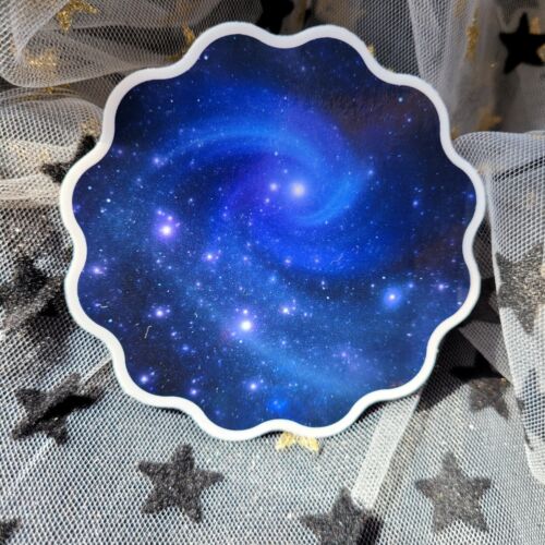 STKR032 Blue Starry Night Sky Galaxy Swirl Sticker - Vinyl, Waterproof Stickers - Picture 5 of 6