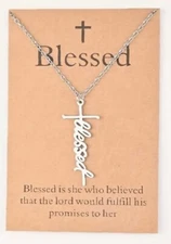 Stainless Steel Letter Pendant Necklace Cross Necklace