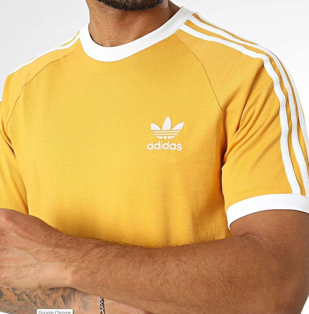 NEW MEN'S ADIDAS ORIGINALS 3-STRIPES CALIFORNIA TEE SHIRT ~SIZE XL