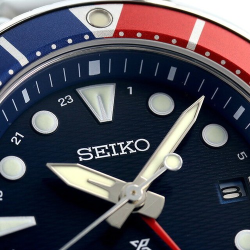 SEIKO PROSPEX SBPK005 GMT Solar Diver Scuba 200m Automatic Watch Pepsi Bezel Men - Picture 11 of 12